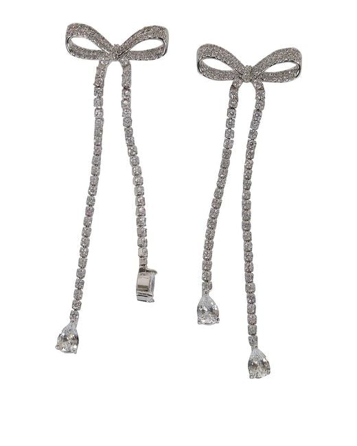 Self-Portrait White Bow Dangle Earring