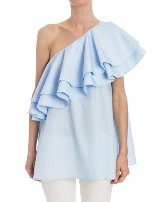Vivetta Blue Pernice Bianca Top