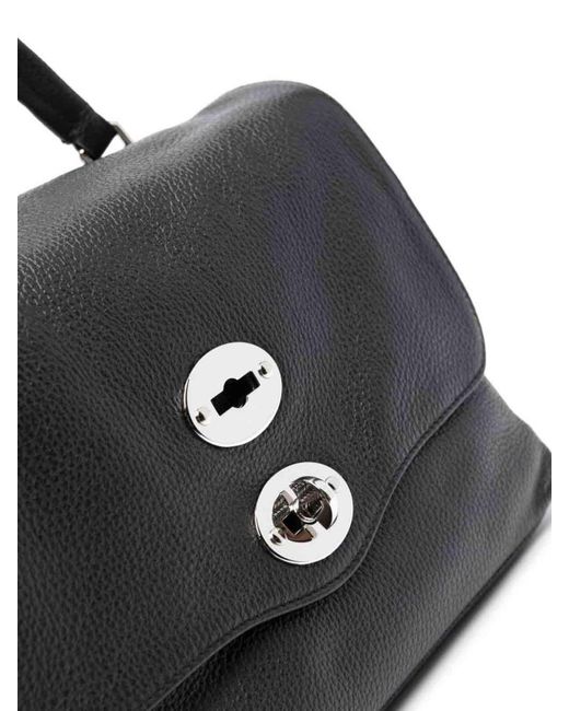 Zanellato Black Small Postina Leather Tote Bag