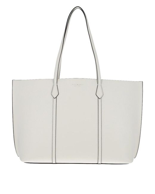 Tory Burch White Perry Tote Bag