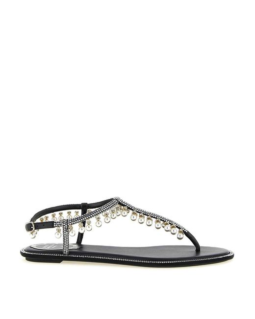 Rene Caovilla White Diana' Sandals