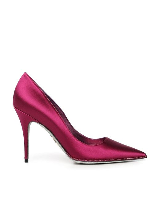 Rene Caovilla Pink Sandals Satin( Viscose Silk Woven)