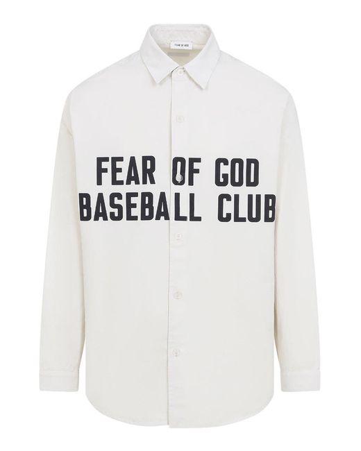 Fear Of God White Relaxed Shirt for men