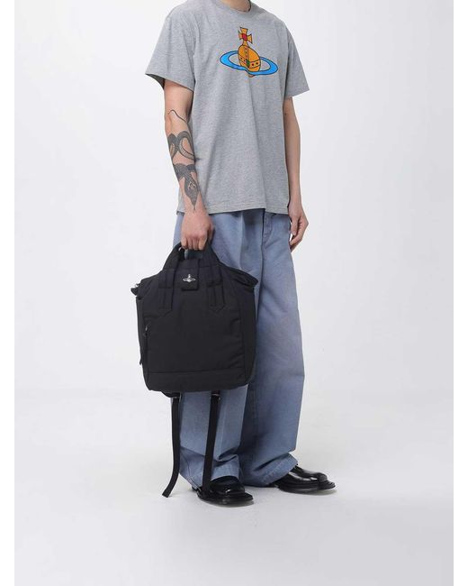 Vivienne Westwood Black Steven Backpack for men