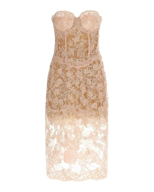 Ermanno Scervino Natural Lace Dress