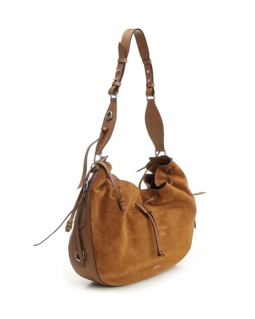Isabel Marant Brown Bolton Medium Suede Shoulder Bag