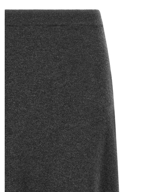 Balenciaga Gray Maxi Wool Skirt