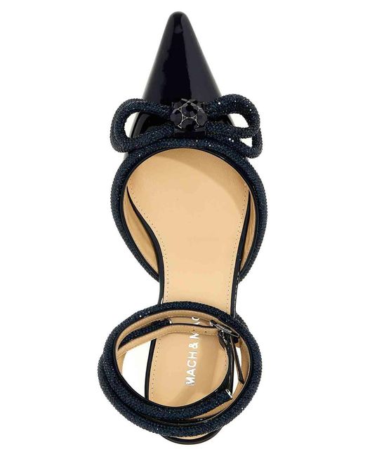 Mach & Mach White Double Bow Ballet Flats