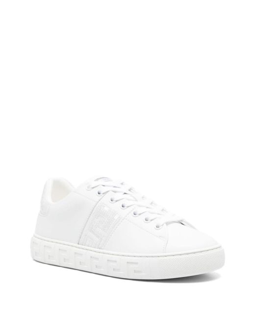 Sneaker Con Greca di Versace in White