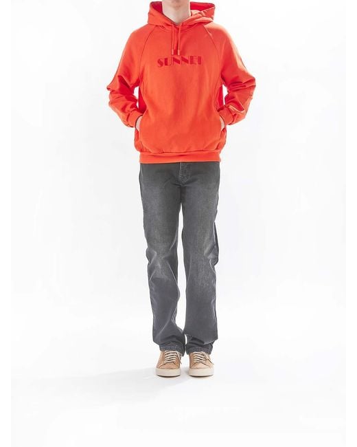 Sunnei Orange Double Hoodie