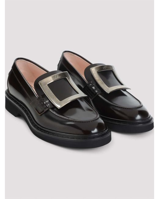 Roger Vivier Black Viv Rangers Met Buc 25 Loafers