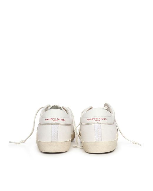 Philippe Model White Prsx Leather Sneakers for men