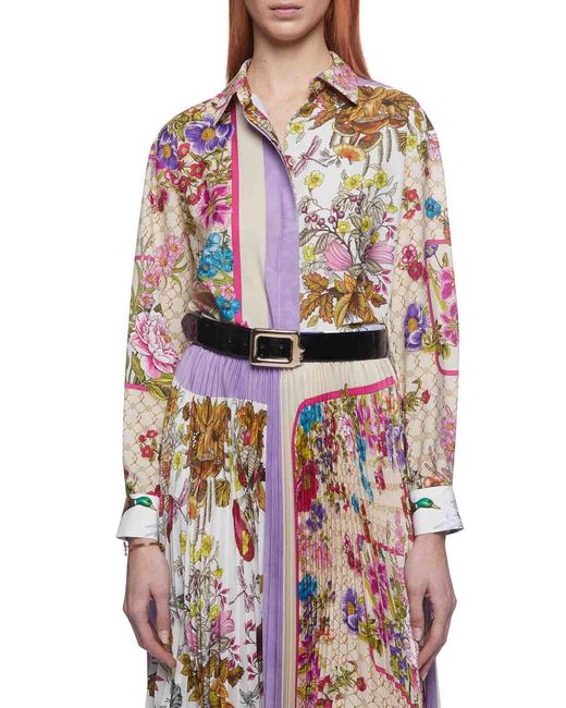 Vivetta White Printed Satin Shirt
