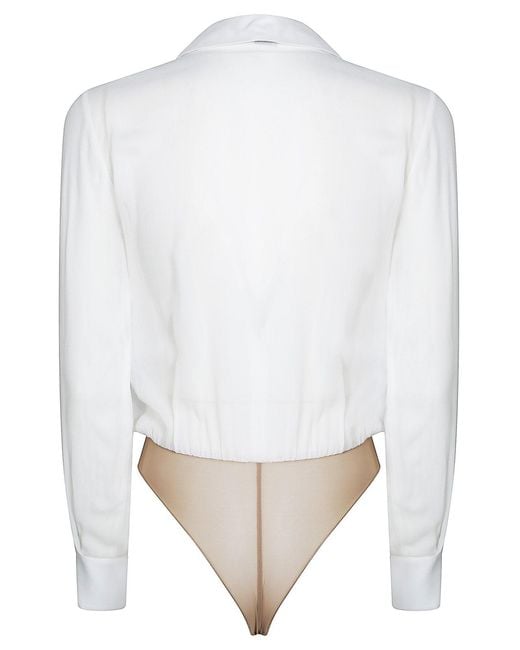 Elisabetta Franchi White Bodysuit Shirt