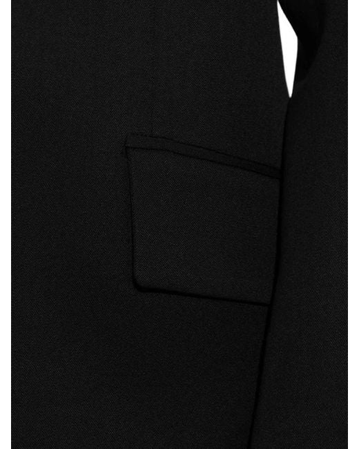 The Attico Black Wool Gabardine Jacket
