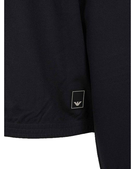 Emporio Armani Blue Zip-Up Sweatshirt for men