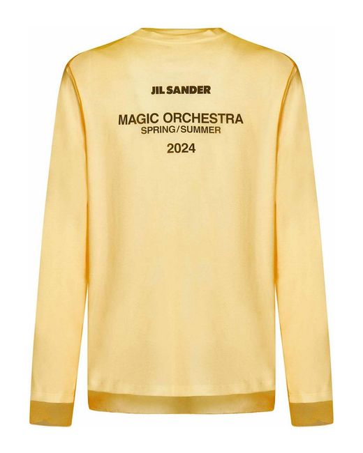 Jil Sander Yellow T-Shirt for men