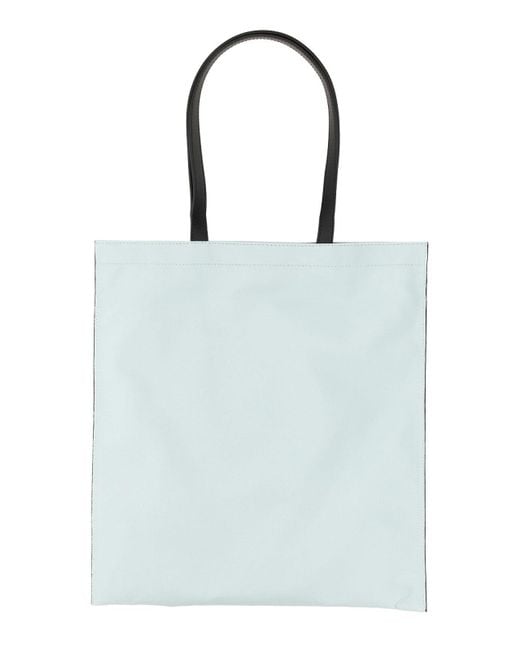 Moschino White Hawaiian Print Canvas Tote Bag for men