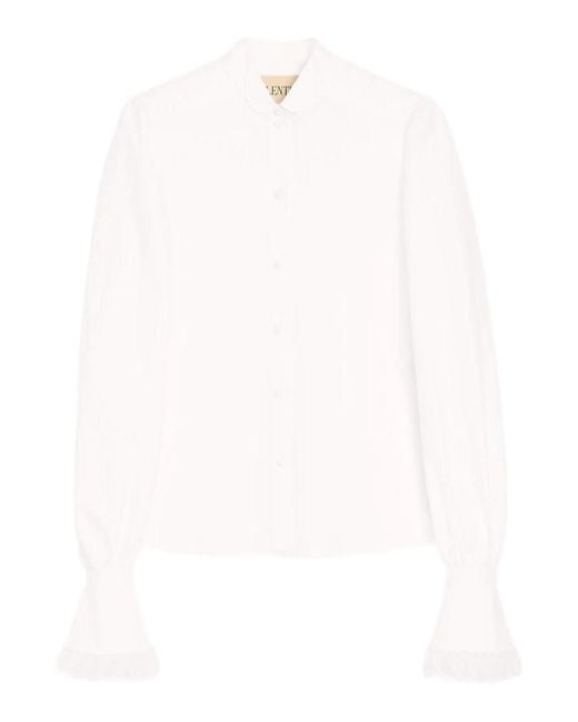 Valentino Garavani White Embroidered Shirt