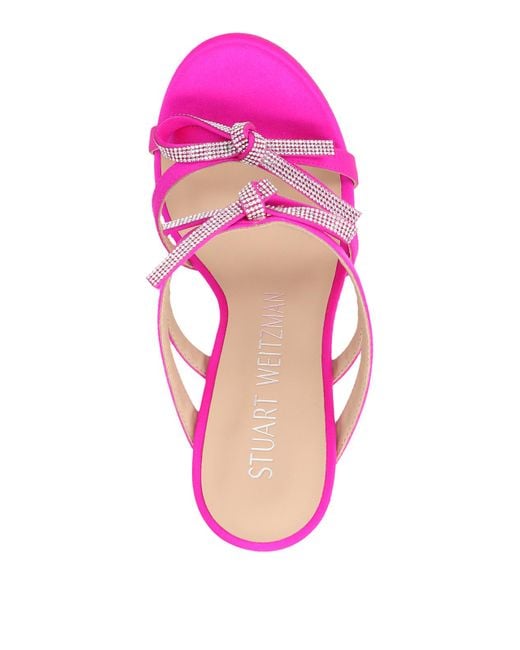 Stuart Weitzman Pink Bow Mules