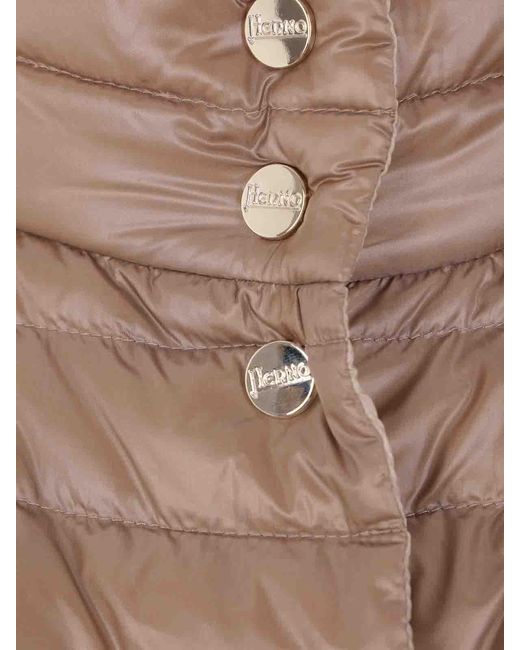 Herno Brown Reversible Puffer Jacket