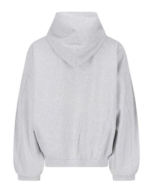 Alexander Wang Gray Cotton Zip-Up Sweatshirt
