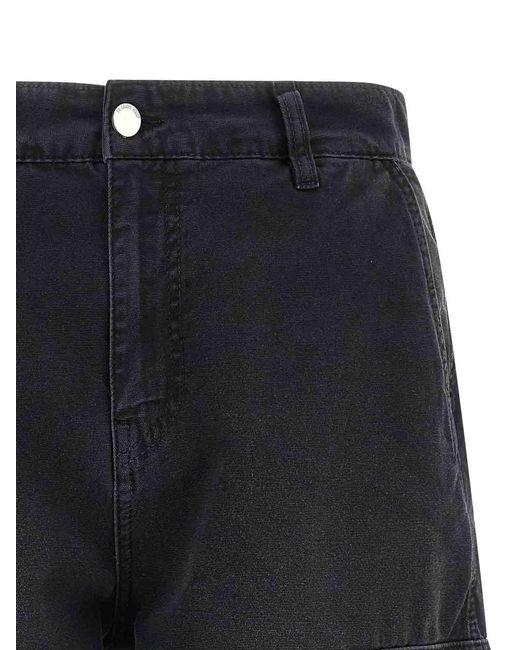 44 Label Group Black Cargo Short Bermuda Shorts for men