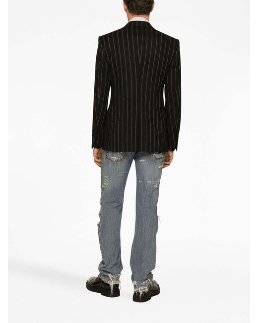 Dolce & Gabbana Black Double-Breasted Jacket for men
