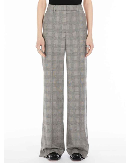 Sportmax Gray Wool Tailored Pants