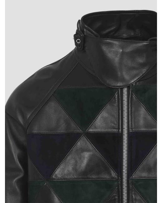 Lanvin Black Intarsia Bomber Jacket for men