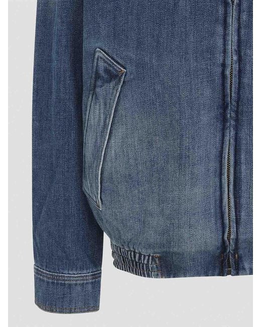 Loewe Blue Zip-Up Jacket for men