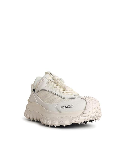 Moncler White Trailgrip Gtx Leather Blend Sneakers