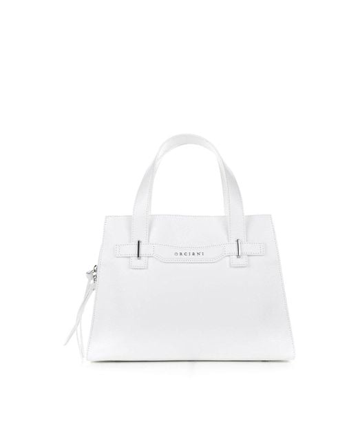 Orciani White Posh Medium Handbag