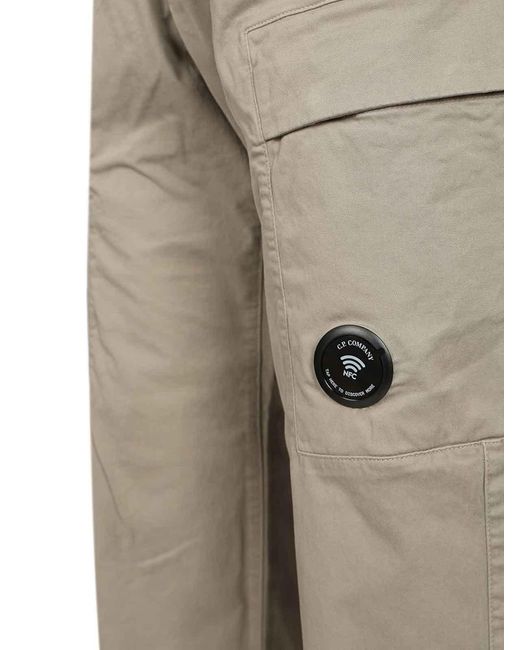 C P Company Natural Cargo Pants for men