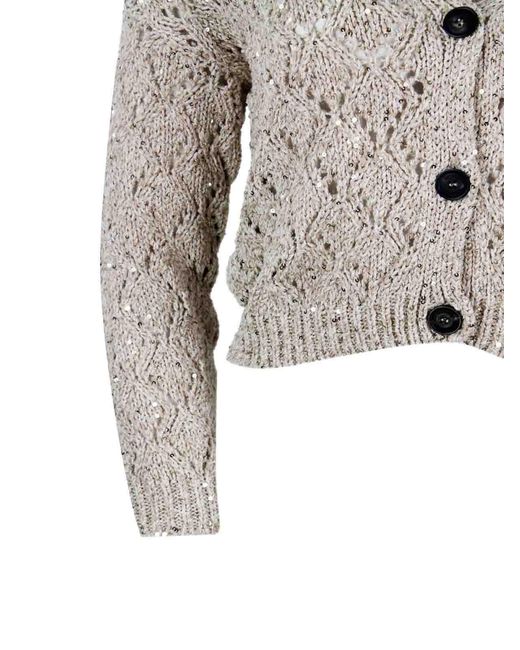 Eleventy White Sweater