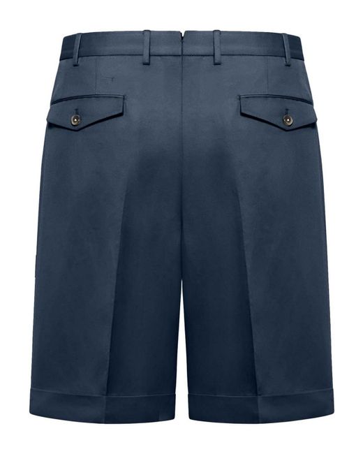 PT Torino Blue Tailored Bermuda Shorts for men