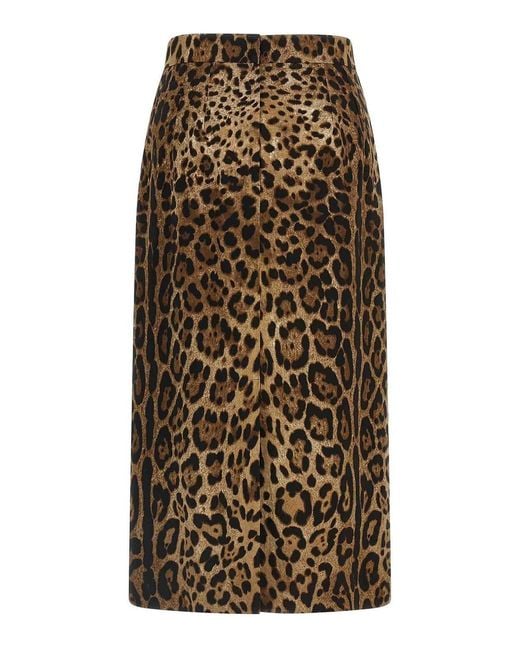 Dolce & Gabbana Brown Leo' Skirt