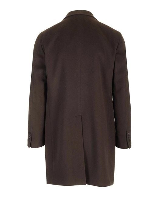 Tagliatore Brown Wool And Cashmere Coat for men