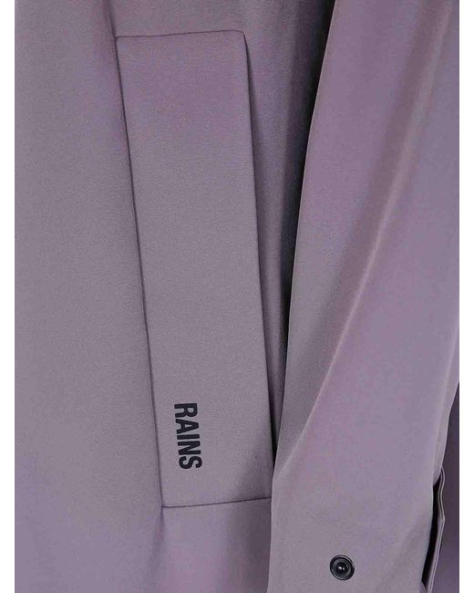 Rains Purple Suva Softshell A Line Jacket