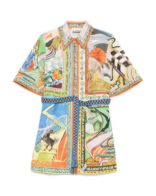 ALÉMAIS White Lucky Pace Mini Dress