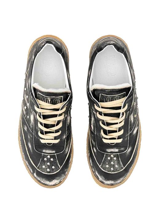 MM6 by Maison Martin Margiela Gray Studded Sneakers for men