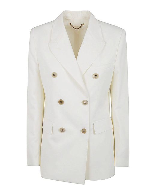 Golden Goose Deluxe Brand White Journey W`s Double-breasted Blazer
