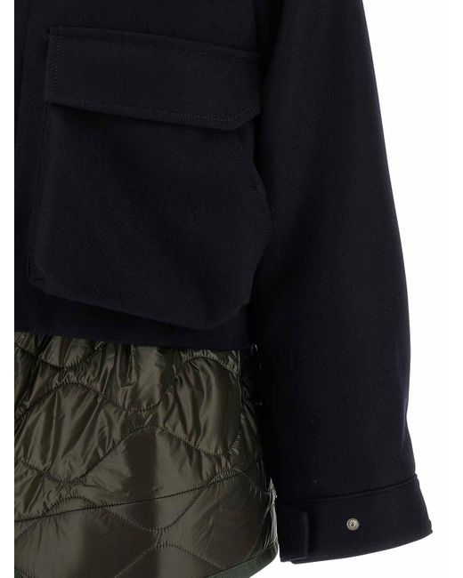 Sacai Black Melton Blouson