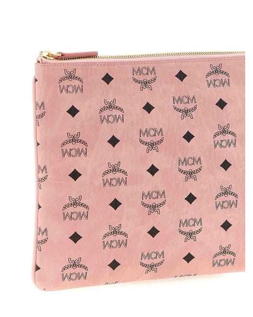 MCM Pink Pouch Medium Shoulder Bag