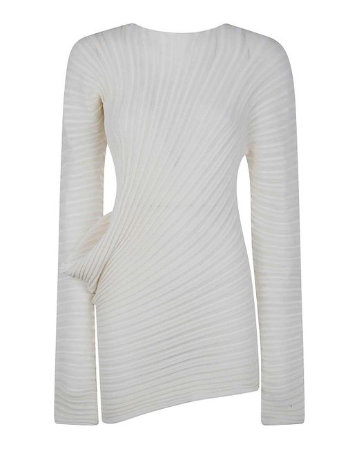 Pleats Please Issey Miyake Gray Stream Top