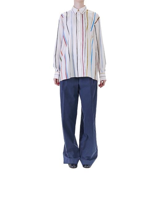 Paul Smith White Painter Stripe Shirt