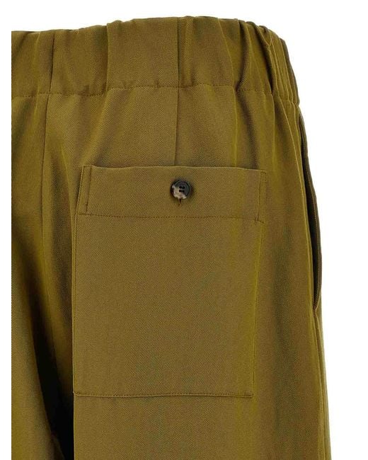 Dries Van Noten Green Pila Straight-Leg Pants