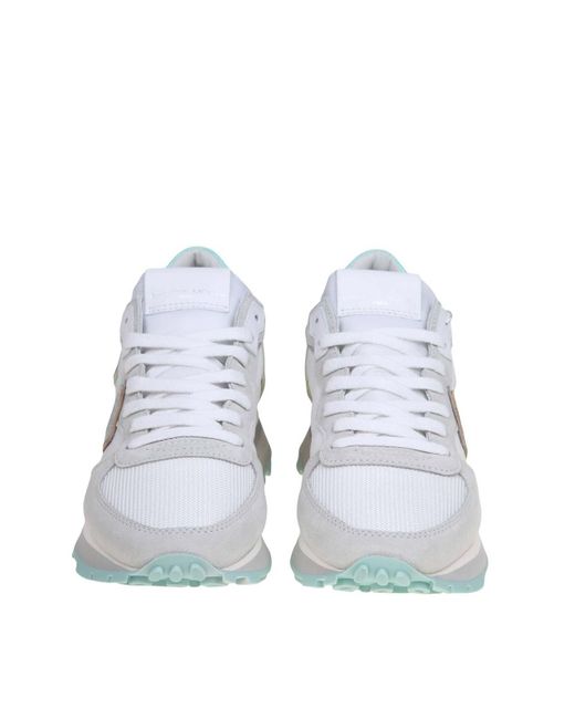 Philipp Plein White Tropez Sneakers In Suede And Nylon