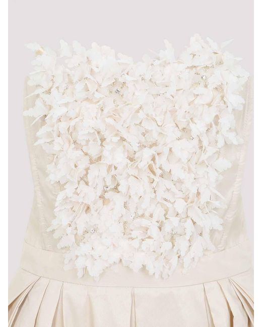 Elisabetta Franchi White Embroidered Mini Dress