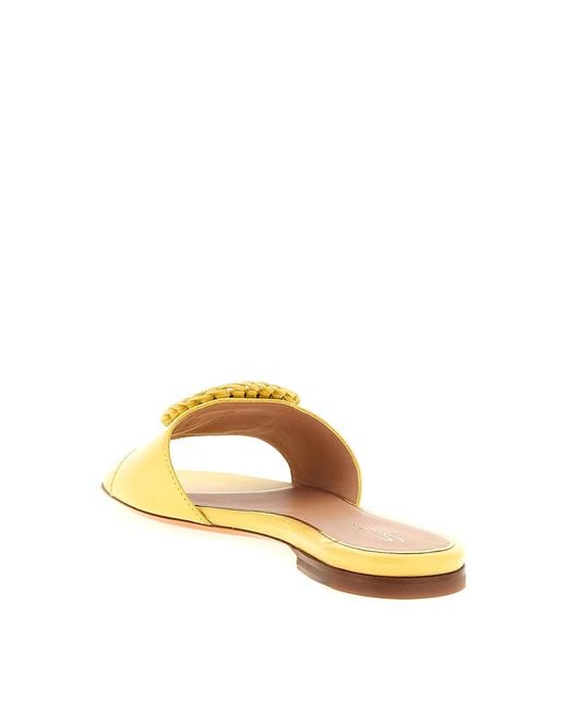 Santoni Yellow Corolle Sandals